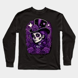 Calavera Morada -09 Long Sleeve T-Shirt